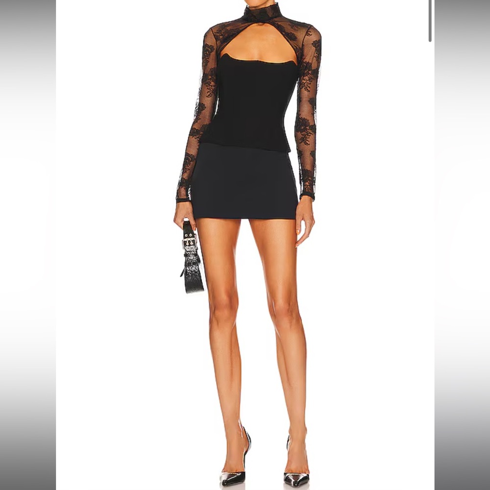 Fleur du mal Bouquet Lace Shrug in Black size medium